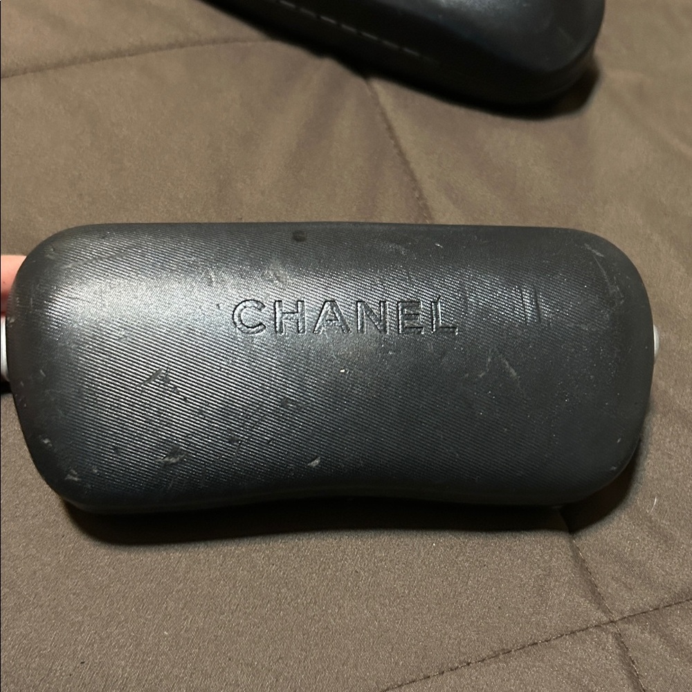 CHANEL Elegant Black Eyewear Case